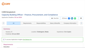 কেয়ার বাংলাদেশ বিভিন্ন কাজের সুযোগ দিচ্ছে