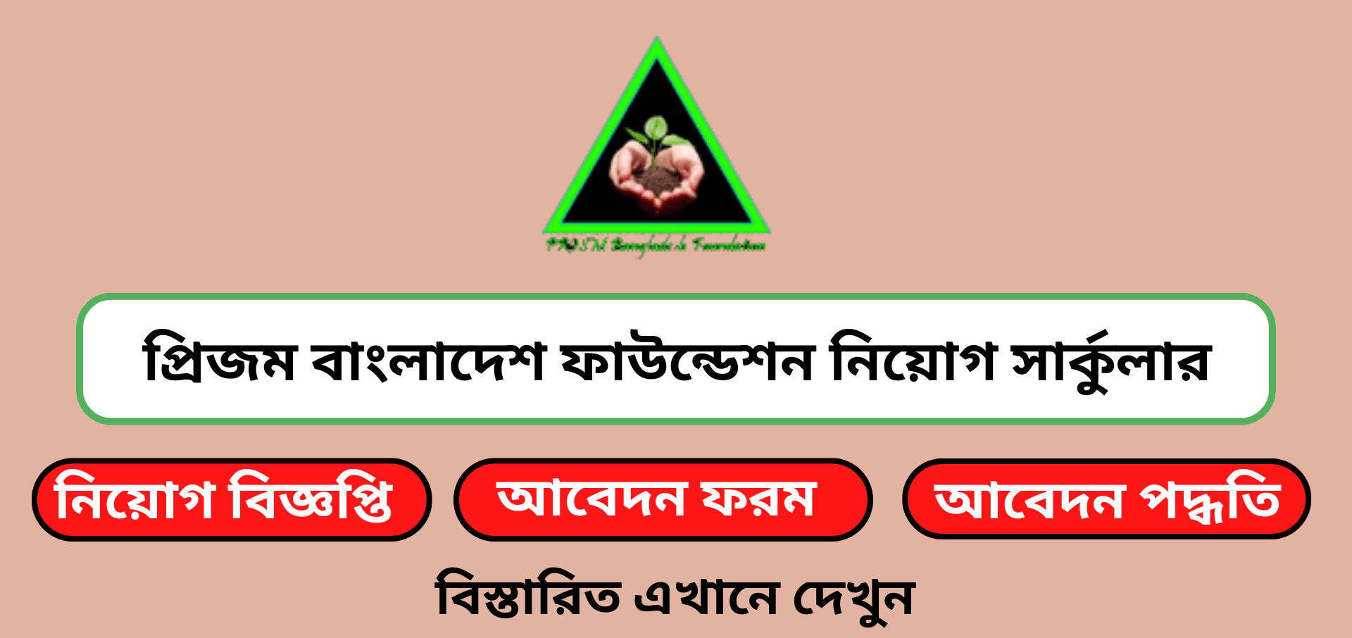 প্রিজম বাংলাদেশ ফাউন্ডেশন নিয়োগ বিজ্ঞপ্তি ২০২৪(Prism Bangladesh Foundation Recruitment Circular 2024)